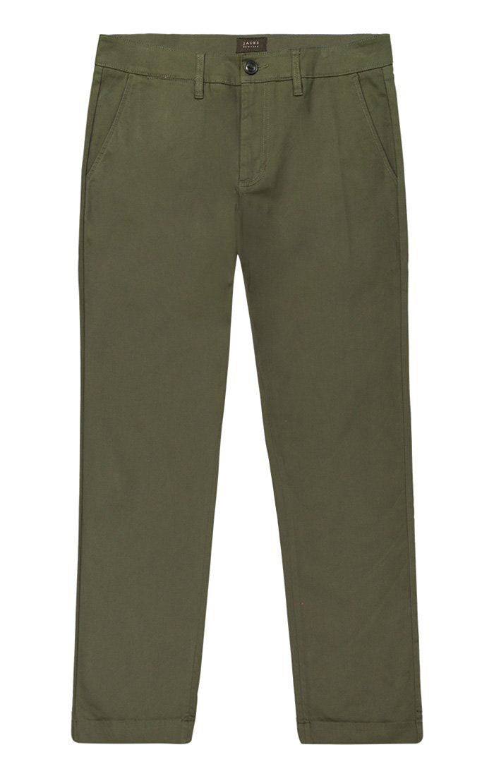 Green Flannel Lined Straight Fit Stretch Bowie Chino Pant - stjohnscountycondos