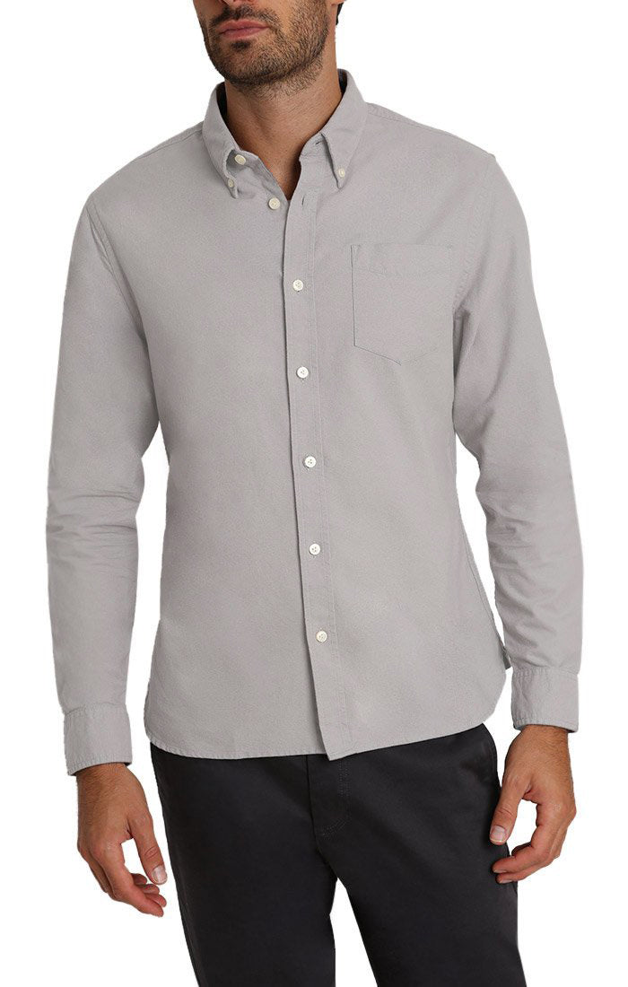 Grey Brushed Oxford Shirt - stjohnscountycondos
