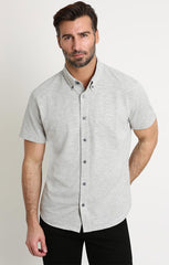 Grey Linen TriBlend Short Sleeve Shirt - stjohnscountycondos
