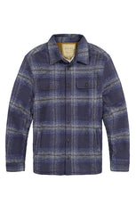 Indigo Sherpa Lined Flannel Shirt Jacket - stjohnscountycondos