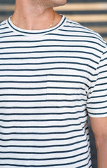 Hayati Navy Stripe Pocket Tee - stjohnscountycondos