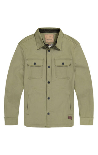 Olive Stretch Flannel Lined Shirt Jacket - stjohnscountycondos