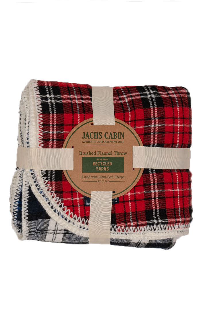 Red Sherpa Lined Flannel Blanket - stjohnscountycondos