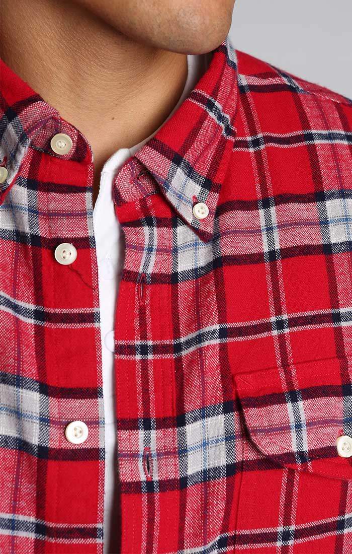 Red Plaid Flannel Shirt - stjohnscountycondos