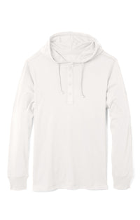White Sueded Cotton Hooded Henley - stjohnscountycondos